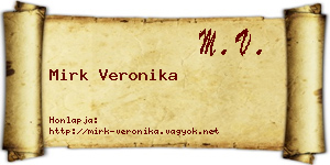 Mirk Veronika névjegykártya